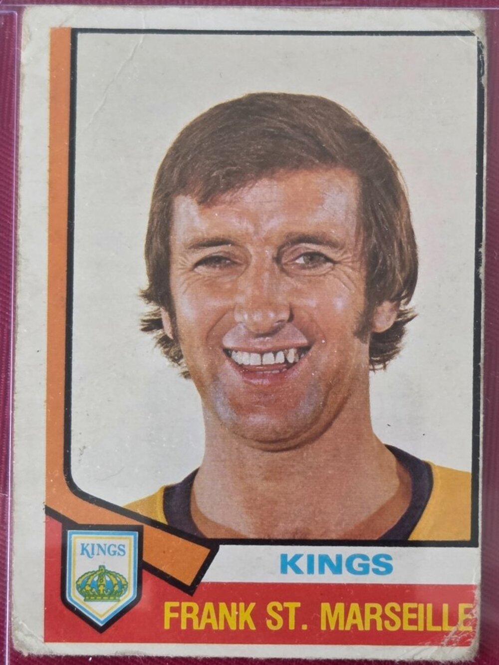 RARE, VINTAGE, 1974 OPEE CHEE, FRANK ST. MARSEILLE, LOS ANGELES KINGS CARD!!!